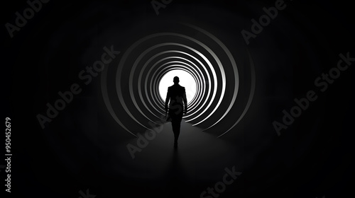 Gun barrel effect  a classic James Bond  theme