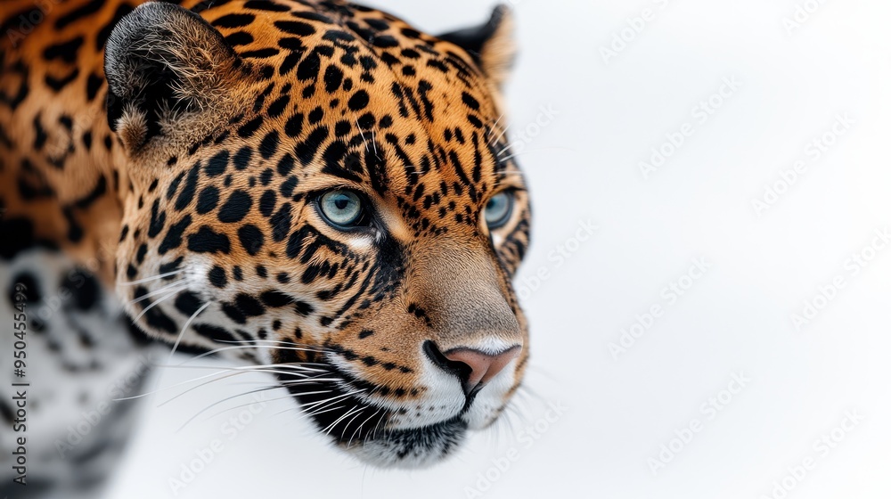 A close-up of a leopard's face showcasing its intense eyes and intricate fur patterns, captured in a detailed portrait emphasizing the wild majesty of this magnificent animal. A close-up of a leopard's face showcasing its intense eyes and intricate fur patterns, captured in a detailed portrait emphasizing the wild majesty of this magnificent animal.