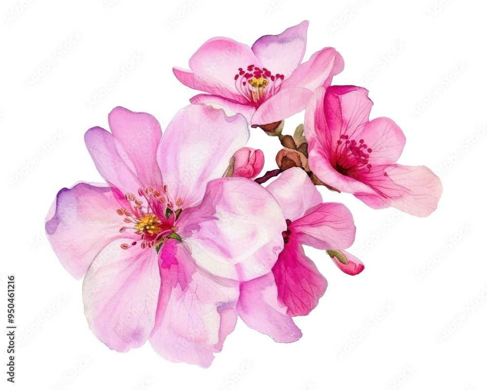 A cluster of pink cherry blossoms showcasing delicate petals and vibrant colors. A cluster of pink cherry blossoms showcasing delicate petals and vibrant colors.
