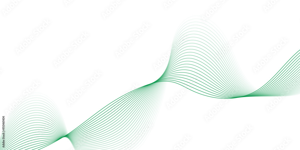 Abstract colorful green lines on a white background. Futuristic colorful blend wave lines on transparent background. Modern colorful flowing wave lines and glowing moving lines. Abstract colorful green lines on a white background. Futuristic colorful blend wave lines on transparent background. Modern colorful flowing wave lines and glowing moving lines.