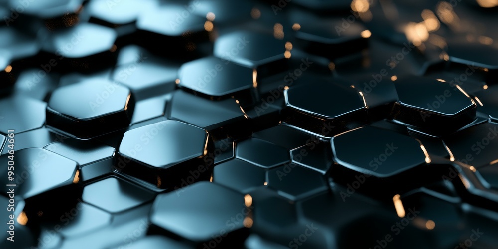 Shiny metallic hexagonal pattern. Shiny metallic hexagonal pattern.