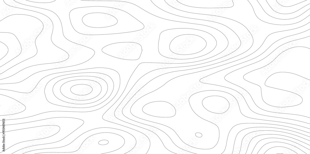 Modern and curved abstract geometric line background, The black on white contours topography stylized map of geography with lines, Geographic mountain relief contour map. Modern and curved abstract geometric line background, The black on white contours topography stylized map of geography with lines, Geographic mountain relief contour map.
