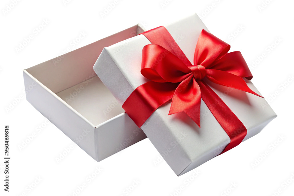 red gift box with bow