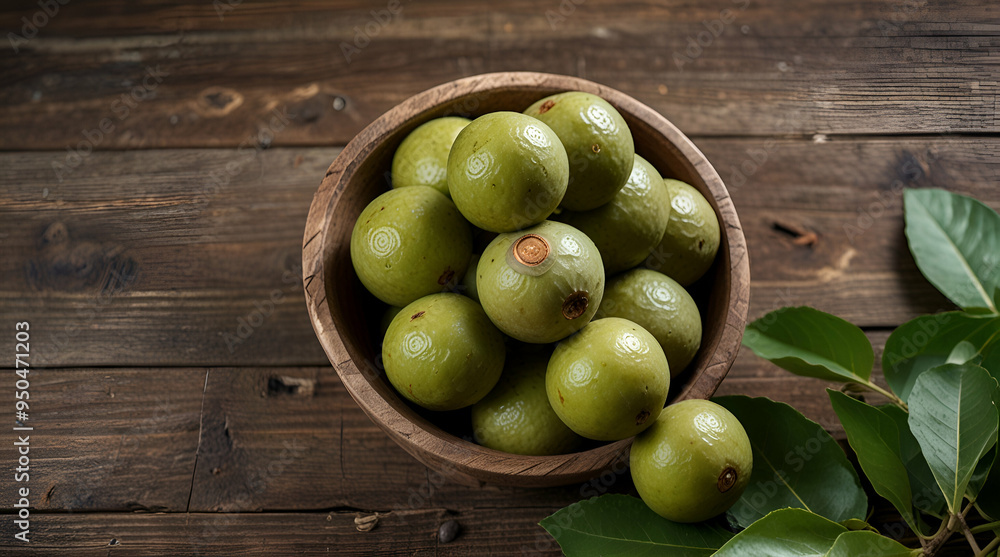 green olives on a wooden table generative.ai green olives on a wooden table generative.ai
