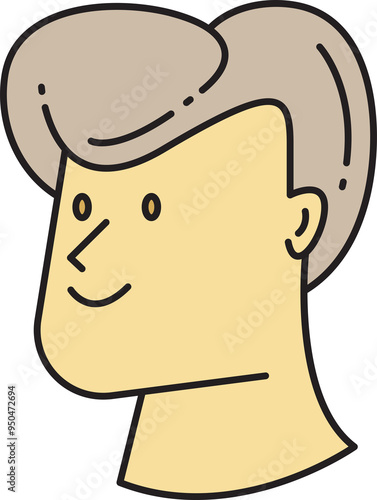 Man Face Avatar Comic Character Style 