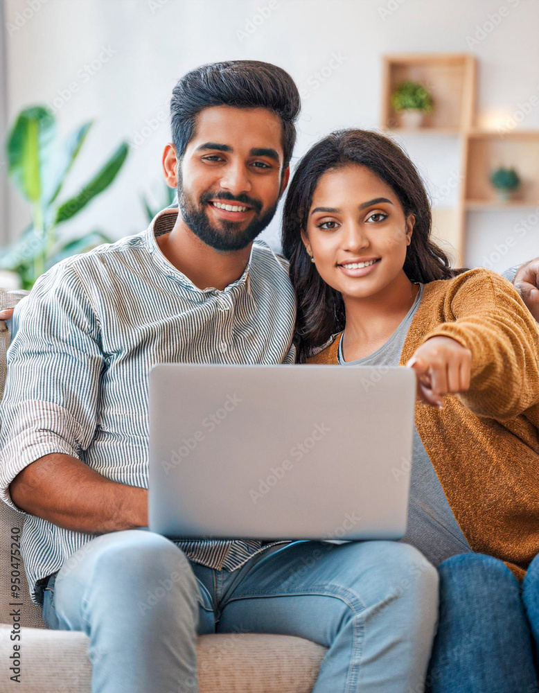 Young couple ordering online, looking in laptop
Young couple ordering online, looking in laptop