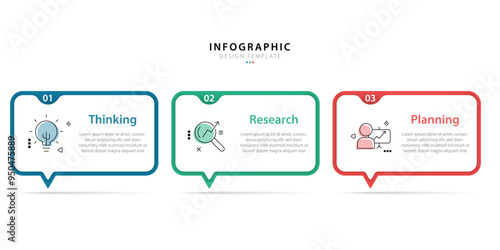 Business infographic template. 3 Step timeline journey. Process diagram, 3 options on white background, Infograph elements vector illustration.