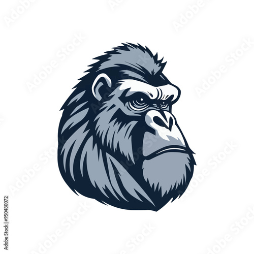 Gorilla head logo vector illustration. Gorilla mascot design photo