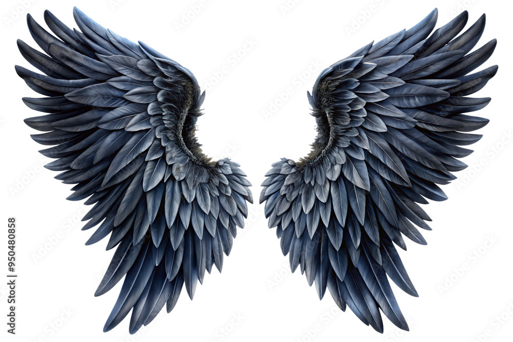 Fototapeta premium angel wings isolated on white Background