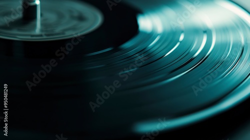 Melodic Harmony: Close-up of Italian Music Vinyl Record or CD on Neutral Background