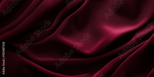 Smooth, rich, burgundy fabric folds.