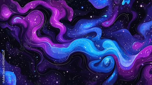 Abstract Galaxy Swirls   Cosmic Background