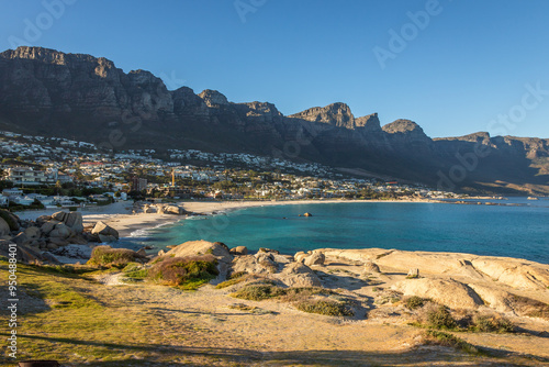 Exposure of the Twelve Apostles, part of the Table Mountain complex in Camps Bay, Cape Town, South Africa photo