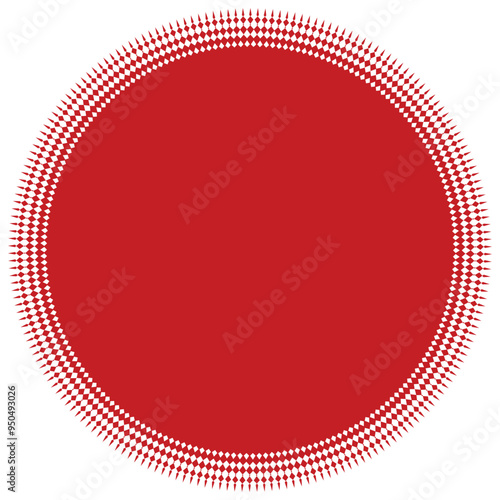 Empty Label Or Tag Element In Red Color.