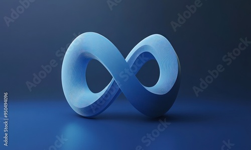 Abstract Infinity Symbol in Blue