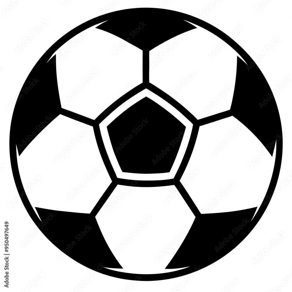 A soccer ball silhouette isolated on a white background
A soccer ball silhouette isolated on a white background