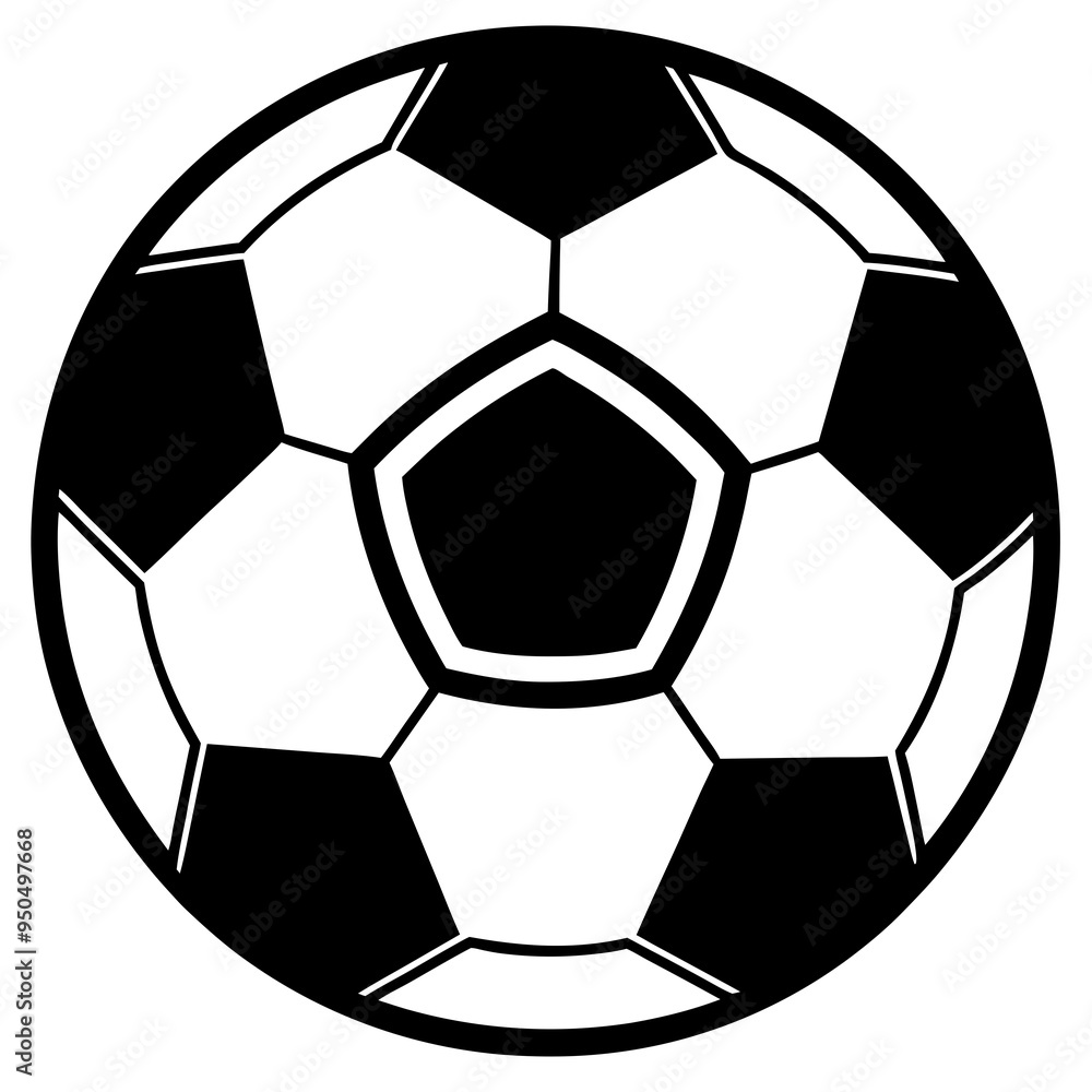 A soccer ball silhouette isolated on a white background
A soccer ball silhouette isolated on a white background