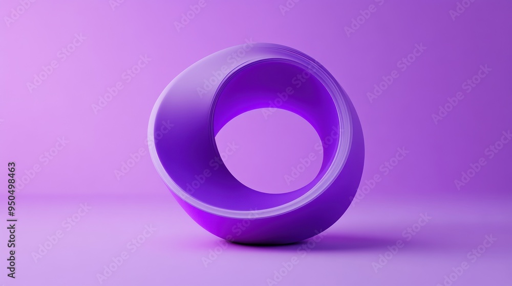Abstract Purple Torus 3D Rendering Abstract Purple Torus 3D Rendering