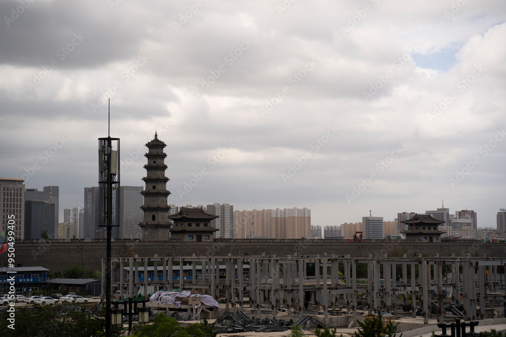 Fototapeta premium streets of the city of Datong in China