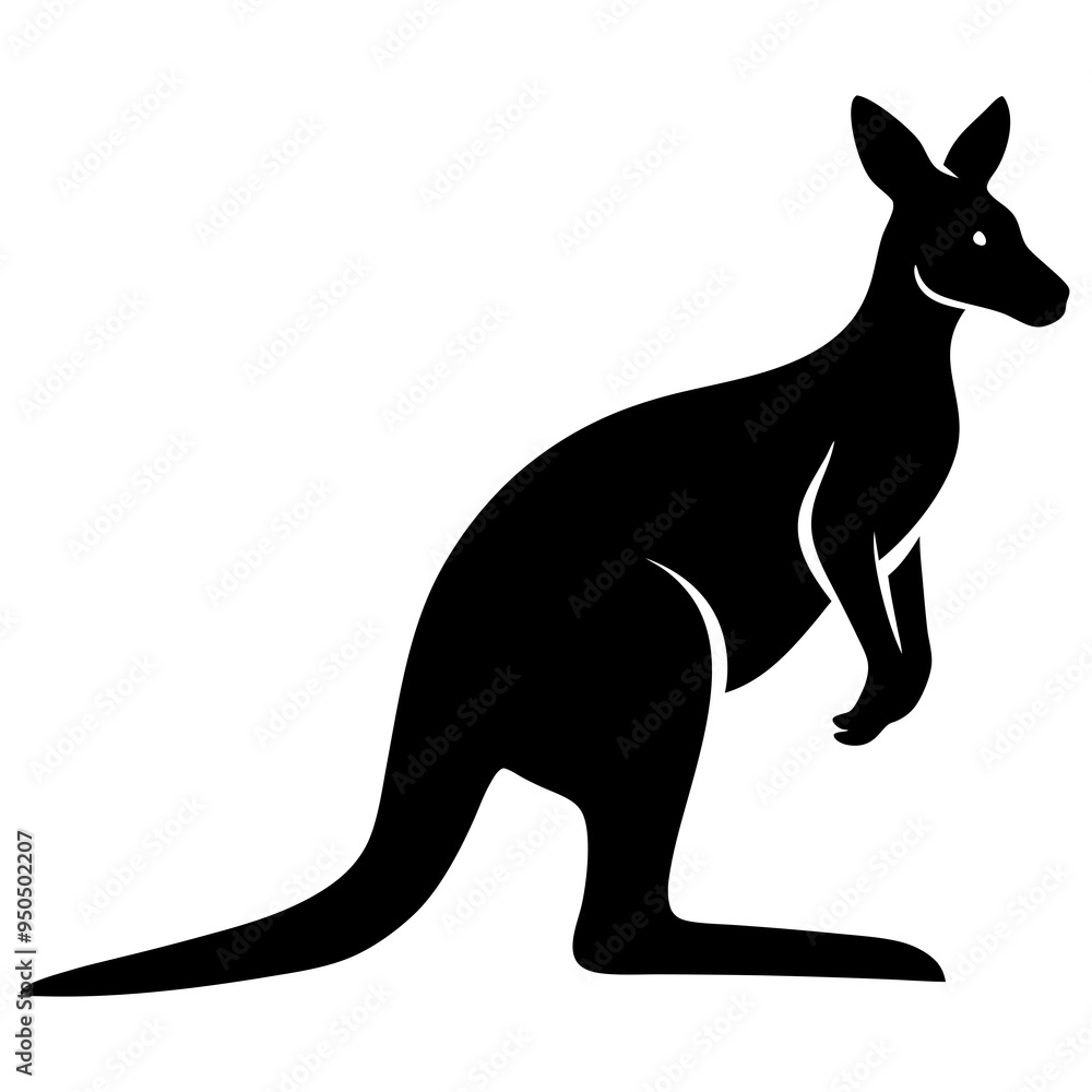 Kangaroo Vector Silhouette Kangaroo Vector Silhouette