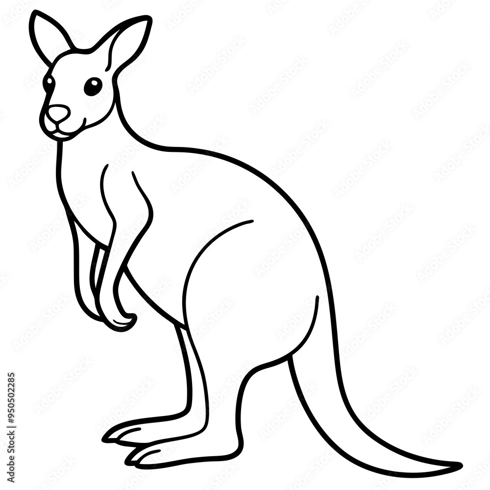 Kangaroo Vector Silhouette Kangaroo Vector Silhouette