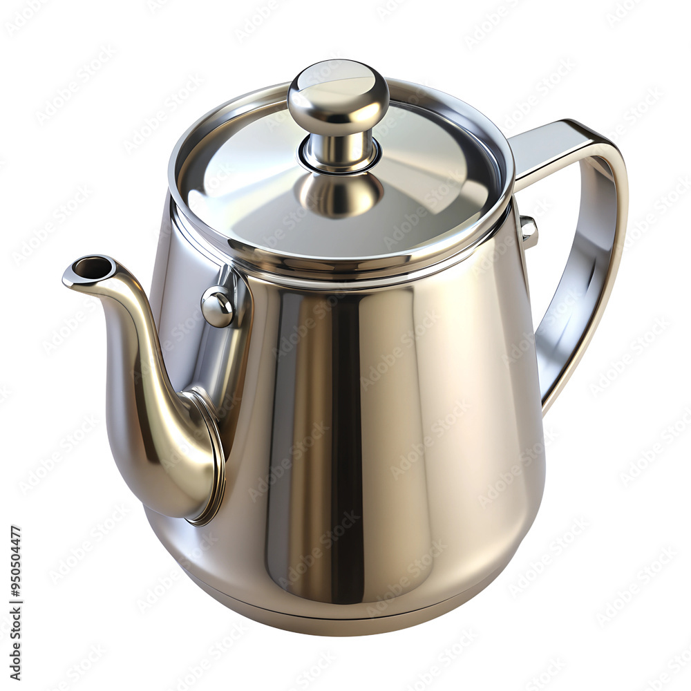 3d rendering style of stanless steel Teapot, isometric, isolated on transparent background 3d rendering style of stanless steel Teapot, isometric, isolated on transparent background