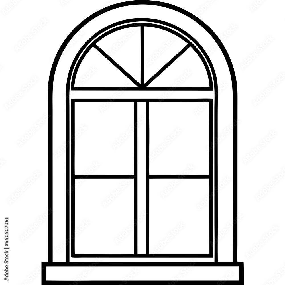Home window line art design
Home window line art design