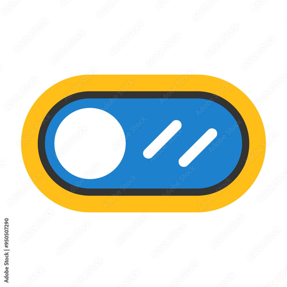 Toggle Button Vector Icon Design Toggle Button Vector Icon Design
