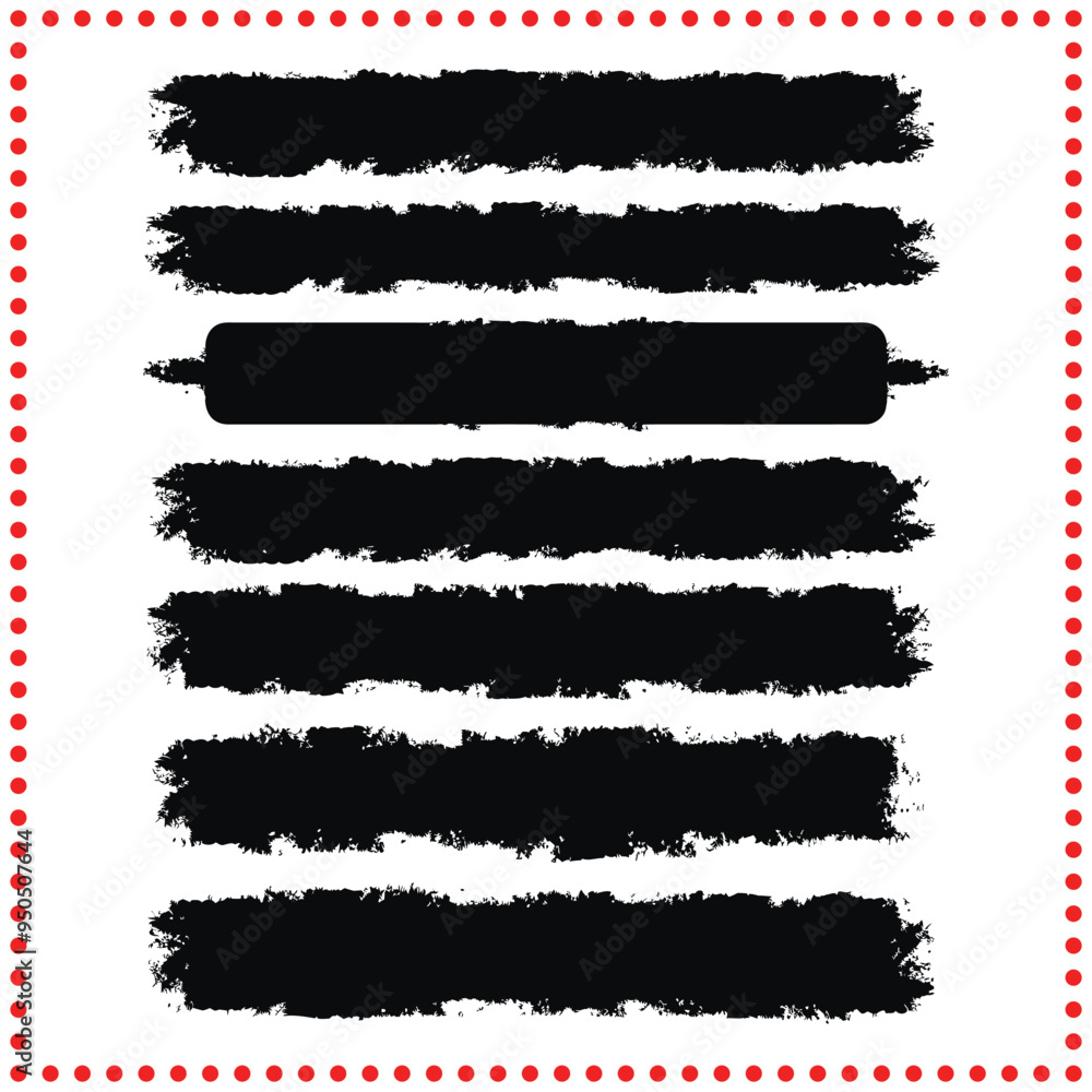 Textured Brush Stroke Vector Silhouettes for Edgy Graphic Design Textured Brush Stroke Vector Silhouettes for Edgy Graphic Design