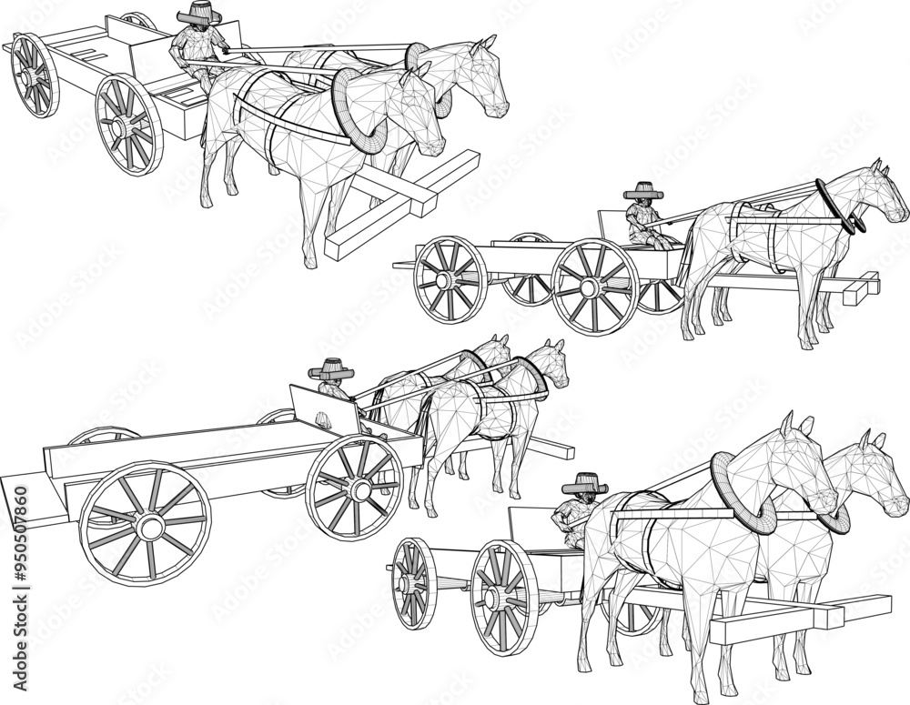 Obraz premium Vector sketch illustration of rustic ethnic vintage classic old freight transportation train design