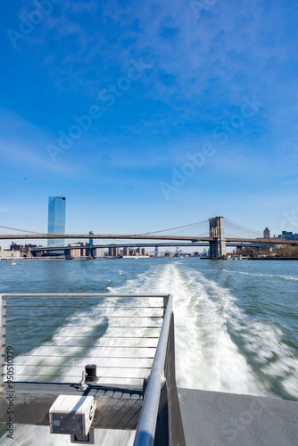 bridge over the river in New York