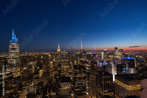 view of New York city at night