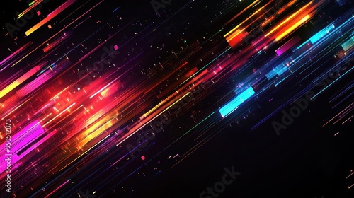 Abstract Neon Light Streaks