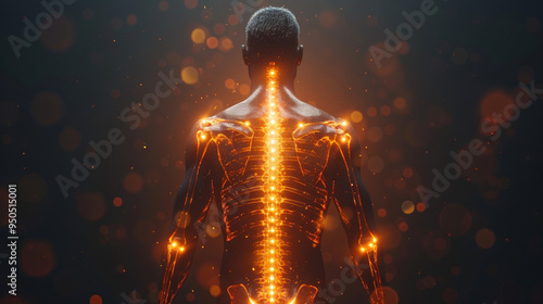 The back of a man touching his lower back, back pain, red zone, lower back pain