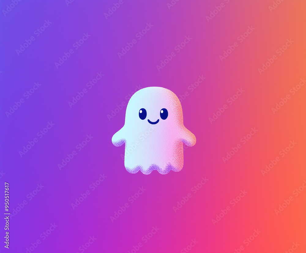 Friendly and cheerful 3d ghost character with a big smile, perfect for halloween and spooky designs Friendly and cheerful 3d ghost character with a big smile, perfect for halloween and spooky designs