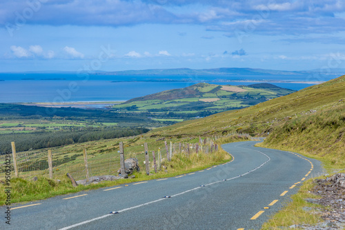 an empty road in the mountains