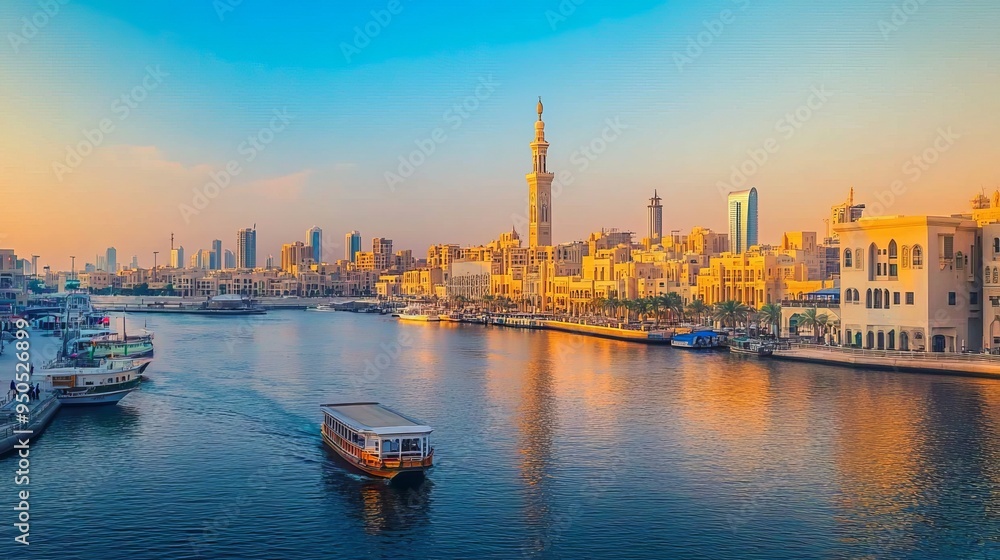 Dubai creek, Deira district, Dubai old town Dubai creek, Deira district, Dubai old town
