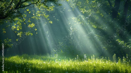 Sunbeams in the Forest