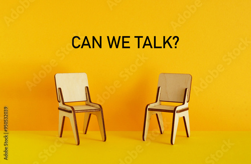 Fotografie Can We Talk as difficult conversation concept