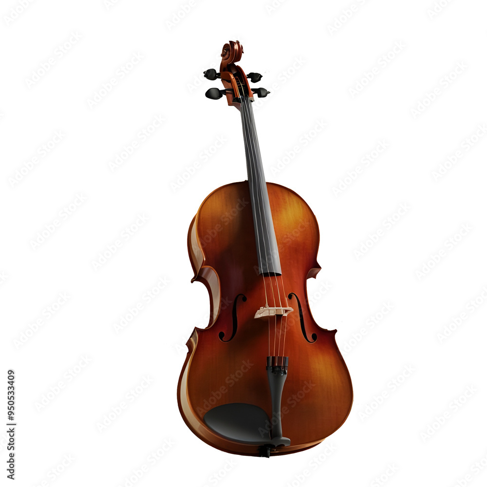 Obraz premium Antique violin isolated on Transparent background