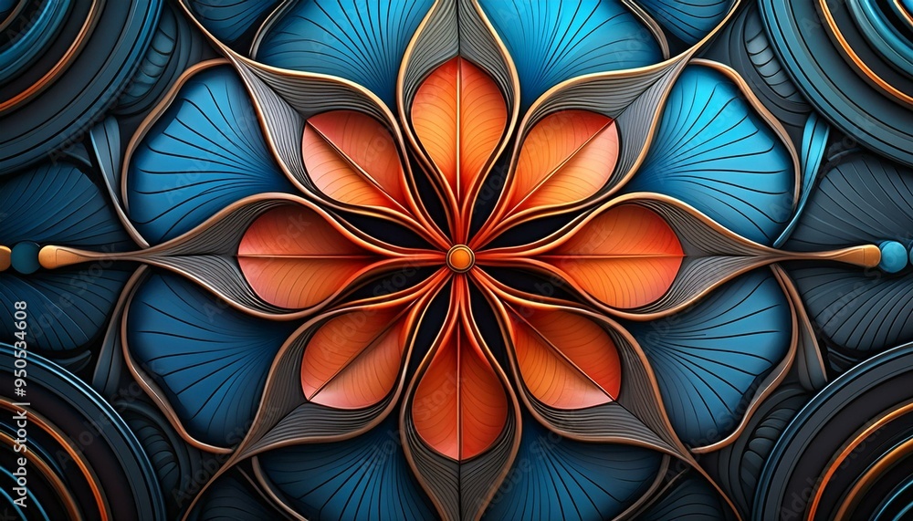 abstract fractal background with flowers abstract fractal background with flowers