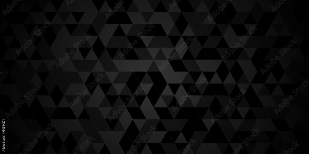 Abstract triangle of black mosaic tile pattern backdrop design. dark charcoal, gray geometric low polygon twinkling polygon vector triangle texture background. Abstract triangle of black mosaic tile pattern backdrop design. dark charcoal, gray geometric low polygon twinkling polygon vector triangle texture background.