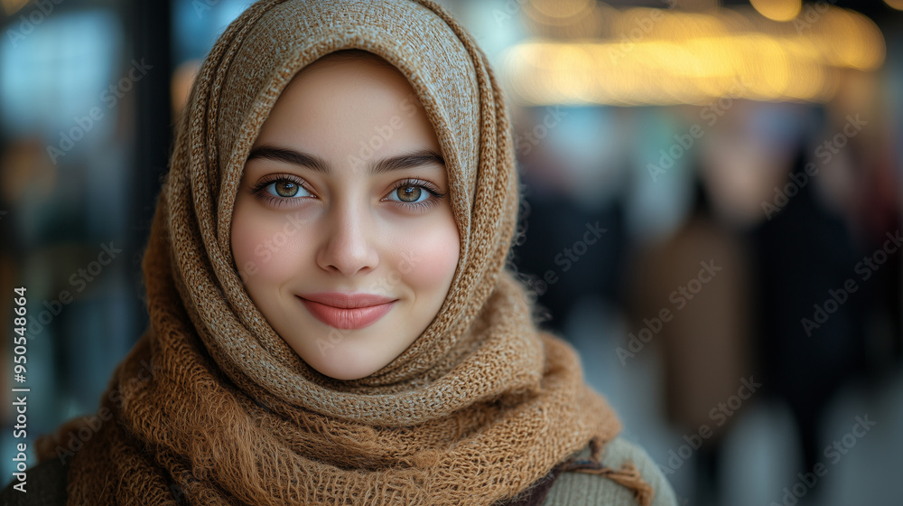 Young Smilling women with hijab while shopping in modern shopping mall. Young Smilling women with hijab while shopping in modern shopping mall.