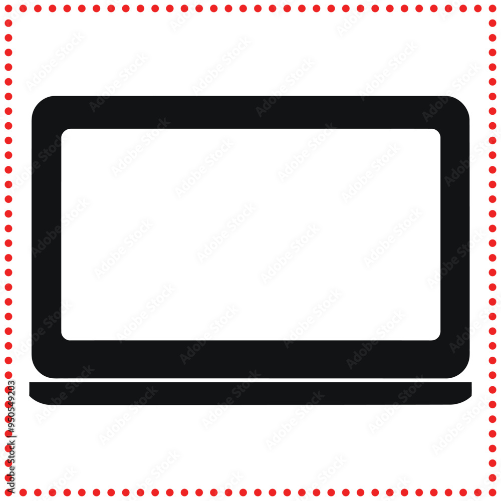 Simple Laptop Silhouette Vector Icon for Technology and Digital Projects Simple Laptop Silhouette Vector Icon for Technology and Digital Projects