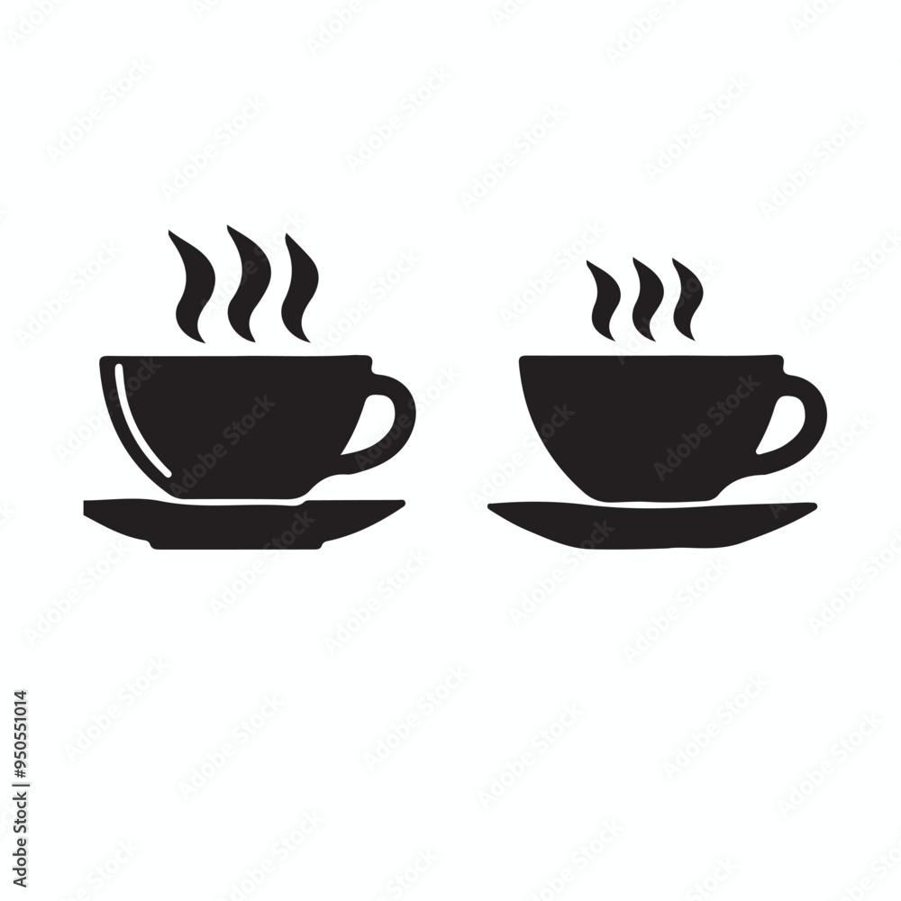 Simple Cup Silhouette Icon – Great for Cafe Designs Simple Cup Silhouette Icon – Great for Cafe Designs