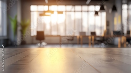 Abstract blurred interior modern office space with business people working