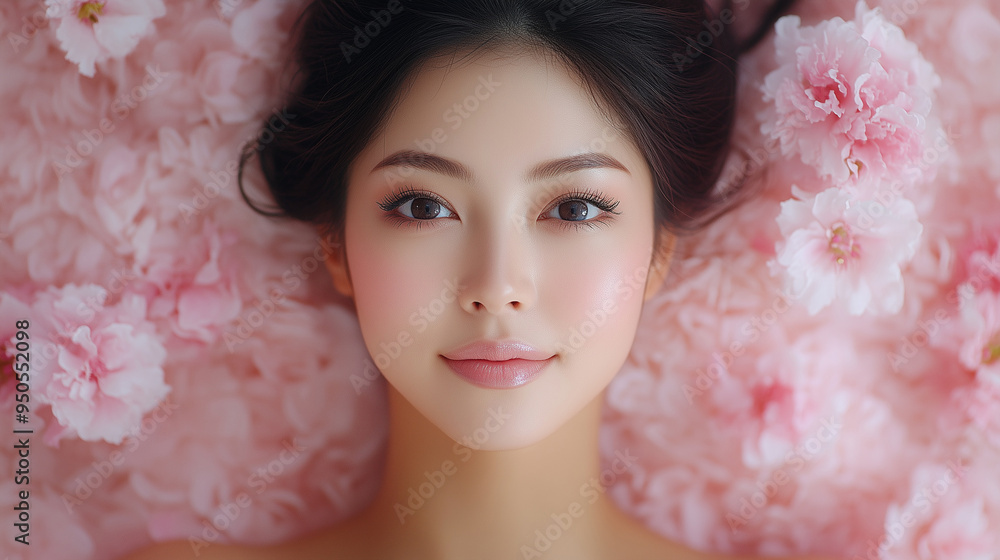 Graceful Asian woman in a tranquil spa massage journey, serenity and elegant comfort. Graceful Asian woman in a tranquil spa massage journey, serenity and elegant comfort.