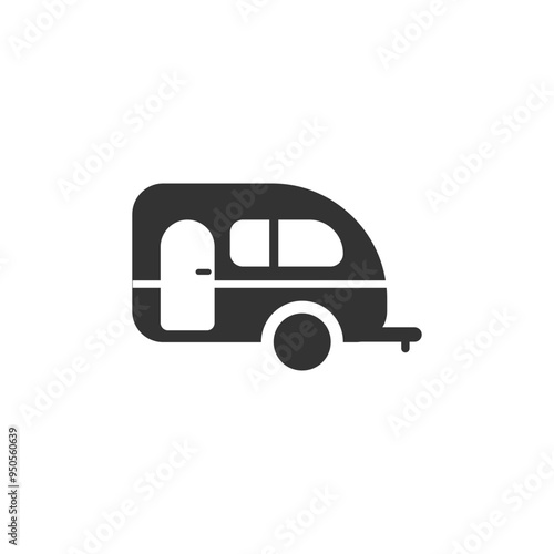 Caravan Icon Vector.  Glyph Icon.