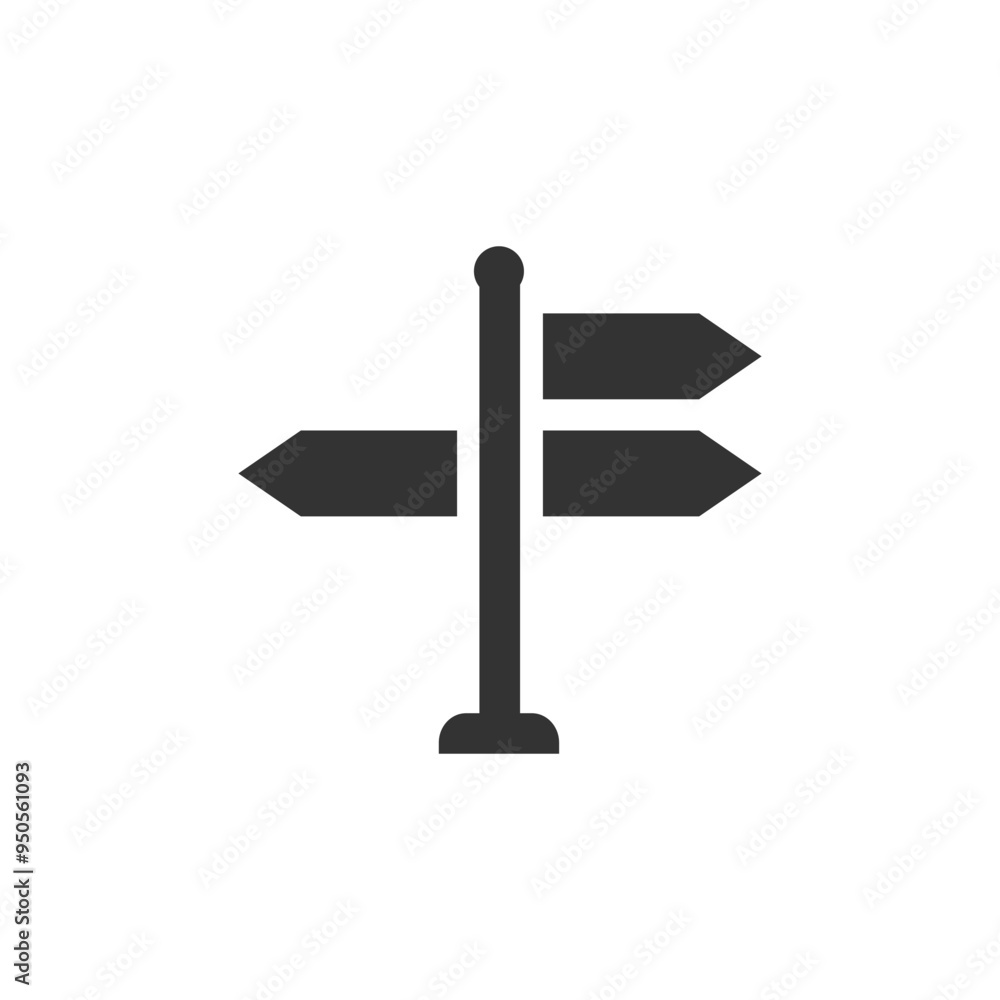 Signpost Icon Vector. Direction Sign Icon. Glyph Icon. Signpost Icon Vector. Direction Sign Icon. Glyph Icon.