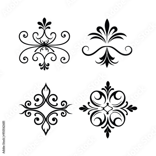 Vintage Decorative Elements Vector Illustration Pack.